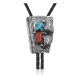 Feather .925 Sterling Silver Certified Authentic Handmade Navajo Native American Natural Turquoise Coral Bolo Tie 34173 Feather .925 Sterling Silver Certified Authentic Handmade Navajo Native American Natural Turquoise Coral Bolo Tie 34173