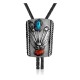 Feather .925 Sterling Silver Certified Authentic Handmade Navajo Native American Natural Turquoise Coral Bolo Tie 34174