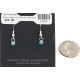 Certified Authentic Navajo .925 Sterling Silver Natural Turquoise Native American Dangle Earrings 27233