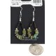 .925 Sterling Silver Hooks Certified Authentic Navajo Natural Turquoise Heishi Hoop Native American Earrings 18263-1