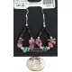 .925 Sterling Silver Hooks Certified Authentic Navajo Natural Turquoise Heishi Charoite Hoop Native American Earrings 18263-2 .925 Sterling Silver Hooks Certified Authentic Navajo Natural Turquoise Heishi Charoite Hoop Native American Earrings 18263-2