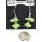.925 Sterling Silver Hooks Certified Authentic Navajo Natural Gaspeite Native American Dangle Earrings 18255-20