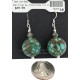 .925 Sterling Silver Hooks Certified Authentic Navajo Turquoise Native American Dangle Earrings 18255-10