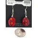.925 Sterling Silver Hooks Certified Authentic Navajo Coral Native American Dangle Earrings 18254-101 .925 Sterling Silver Hooks Certified Authentic Navajo Coral Native American Dangle Earrings 18254-101