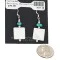 .925 Sterling Silver Hooks Certified Authentic Navajo Natural Turquoise Mother Of Pearl Native American Dangle Earrings 18254-4 .925 Sterling Silver Hooks Certified Authentic Navajo Natural Turquoise Mother Of Pearl Native American Dangle Earrings 18254-4