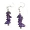 .925 Sterling Silver Hooks Certified Authentic Navajo Natural Amethyst Native American Dangle Earrings 18254-5