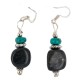 .925 Sterling Silver Hooks Certified Authentic Navajo Natural Turquoise Green Jasper Native American Dangle Earrings 18251-1 All Products NB160506201136 18251-1 (by LomaSiiva)