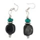 .925 Sterling Silver Hooks Certified Authentic Navajo Natural Turquoise Green Jasper Native American Dangle Earrings 18251-1 .925 Sterling Silver Hooks Certified Authentic Navajo Natural Turquoise Green Jasper Native American Dangle Earrings 18251-1
