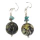.925 Sterling Silver Hooks Navajo Certified Authentic Natural Green Jasper Native American Dangle Earrings 18251-4 All Products NB160506203236 18251-4 (by LomaSiiva)