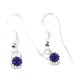 Certified Authentic Navajo .925 Sterling Silver Natural Lapis Native American Dangle Earrings 27233-6