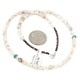 .925 Sterling Silver Certified Authentic Navajo White Howlite Native American Necklace 18288