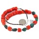 Certified Authentic Navajo .925 Sterling Silver Natural Turquoise Coral Native American Necklace 25341-2 Certified Authentic Navajo .925 Sterling Silver Natural Turquoise Coral Native American Necklace 25341-2