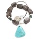 .925 Sterling Silver Certified Authentic Navajo Natural Turquoise Hematite Jasper Native American Necklace 25338-7 .925 Sterling Silver Certified Authentic Navajo Natural Turquoise Hematite Jasper Native American Necklace 25338-7