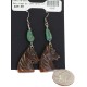 Carved Fetish Horse .925 Sterling Silver Hooks Certified Authentic Navajo Natural Turquoise Resin Native American Dangle Earrings 18287