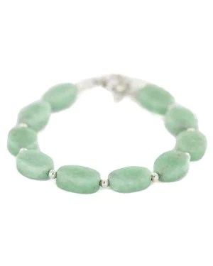 Certified Authentic Navajo Natural Jade Native American Bracelet  13173-2