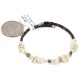 Navajo Certified Authentic White Howlite Heishi Native American Adjustable Wrap Bracelet 13172-16