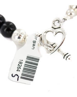 Certified Authentic Nickel Navajo Natural Black Onyx Agate Native American Necklace 18264-5 Certified Authentic Nickel Navajo Natural Black Onyx Agate Native American Necklace 18264-5