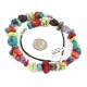 Certified Authentic .925 Sterling Silver Navajo Natural Multicolor Stones Native American Necklace 750215-2