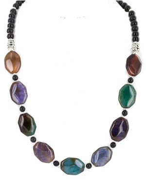 Navajo Black Onyx Agate Necklace NB160507235332 Navajo Black Onyx Agate Necklace NB160507235332