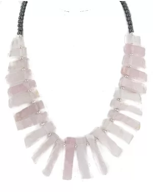 Navajo Hematite Pink Quartz Necklace 22 inch NB160507225349 Navajo Hematite Pink Quartz Necklace 22 inch NB160507225349