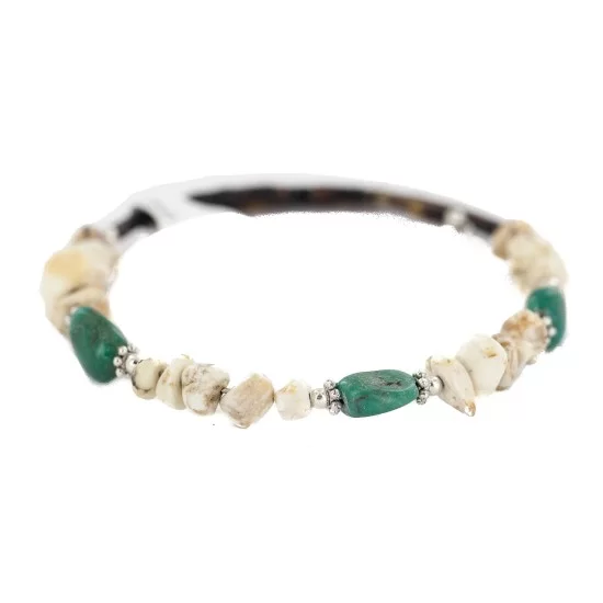 Navajo Certified Authentic White Howlite Heishi Native American Adjustable Wrap Bracelet 13172-3 Navajo Certified Authentic White Howlite Heishi Native American Adjustable Wrap Bracelet 13172-3