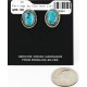 Certified Authentic Handmade Navajo .925 Sterling Silver Hooks Stud Native American Earrings Natural Turquoise 24391-2