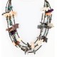 Carved Fetish $500 Large Certified Authentic 5 Strand Navajo .925 Sterling Silver Natural Turquoise Multicolor Stones Native American Necklace 15992-2