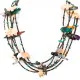 Carved Fetish $500 Large Certified Authentic 5 Strand Navajo .925 Sterling Silver Turquoise Multicolor Stones Native American Necklace 15992-4 Carved Fetish $500 Large Certified Authentic 5 Strand Navajo .925 Sterling Silver Turquoise Multicolor Stones Native American Necklace 15992-4