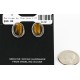 Certified Authentic Handmade Navajo .925 Sterling Silver Natural Tigers Eye Stud Native American Earrings 24391-3