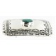 Certified Authentic Handmade Navajo Nickel Natural Turquoise Native American Buckle 1204-1