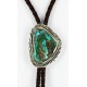 Handmade Certified Authentic Navajo .925 Sterling Silver Natural Turquoise Native American Bolo Tie  24392-2