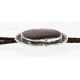 Handmade Certified Authentic Navajo Nickel Natural Agate Native American Bolo Tie 24393-4