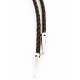 Large Handmade Certified Authentic Navajo Nickel Natural White Buffalo Native American Bolo Tie  24393-5
