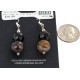Certified Authentic.925 Sterling Silver Hooks Navajo Natural Agate Native American Dangle Earrings 18290-16