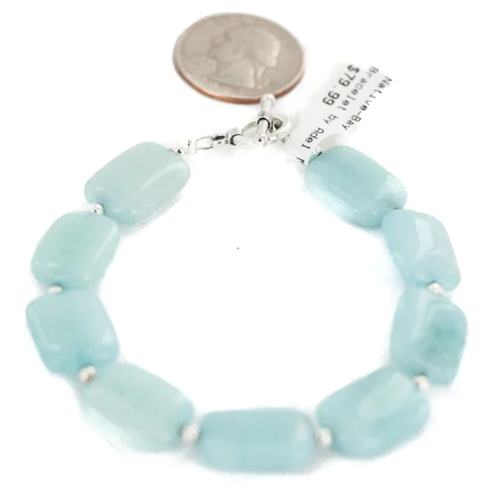 Navajo Nickel Certified Authentic Natural Blue Quartz Native American Bracelet 13175 Navajo Nickel Certified Authentic Natural Blue Quartz Native American Bracelet 13175