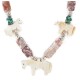 .925 Sterling Silver Certified Authentic Navajo Natural Turquoise Jasper Bone Native American Necklace 750227-4