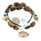 .925 Sterling Silver Certified Authentic Navajo Natural Turquoise Jasper Tigers Eye Heishi Native American Necklace 25342-1 .925 Sterling Silver Certified Authentic Navajo Natural Turquoise Jasper Tigers Eye Heishi Native American Necklace 25342-1