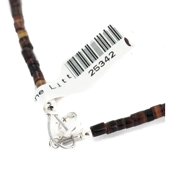 .925 Sterling Silver Certified Authentic Navajo Natural Turquoise Jasper Tigers Eye Heishi Native American Necklace 25342-1 .925 Sterling Silver Certified Authentic Navajo Natural Turquoise Jasper Tigers Eye Heishi Native American Necklace 25342-1