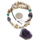 .925 Sterling Silver Certified Authentic Navajo White Howlite Amethyst Native American Necklace 750227-3