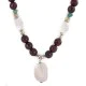 .925 Sterling Silver Certified Authentic Navajo Natural Turquoise Agate Pink Quartz Native American Necklace 750224-6 .925 Sterling Silver Certified Authentic Navajo Natural Turquoise Agate Pink Quartz Native American Necklace 750224-6