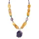 .925 Sterling Silver Certified Authentic Navajo Natural Turquoise Agate Charoite Amethyst Native American Necklace 25342-2 .925 Sterling Silver Certified Authentic Navajo Natural Turquoise Agate Charoite Amethyst Native American Necklace 25342-2