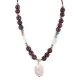 .925 Sterling Silver Certified Authentic Navajo Natural Turquoise Agate Pink Quartz Native American Necklace 750224-6 .925 Sterling Silver Certified Authentic Navajo Natural Turquoise Agate Pink Quartz Native American Necklace 750224-6