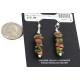 .925 Sterling Silver Hooks Certified Authentic Navajo Natural Green Jasper Native American Dangle Earrings 18290-2