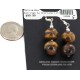 .925 Sterling Silver Hooks Certified Authentic Navajo Natural Tigers Eye Native American Dangle Earrings 18289-5