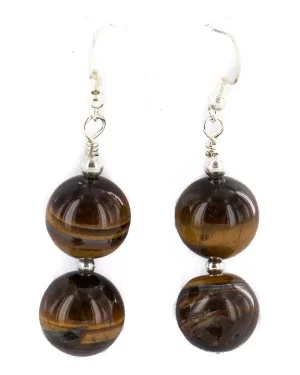 .925 Sterling Silver Hooks Certified Authentic Navajo Natural Tigers Eye Native American Dangle Earrings 18289-5 .925 Sterling Silver Hooks Certified Authentic Navajo Natural Tigers Eye Native American Dangle Earrings 18289-5