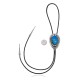 Handmade Certified Authentic Navajo .925 Sterling Silver Native American Natural Turquoise Bolo Tie 34194 Handmade Certified Authentic Navajo .925 Sterling Silver Native American Natural Turquoise Bolo Tie 34194