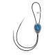 Handmade Certified Authentic Navajo .925 Sterling Silver Native American Natural Turquoise Bolo Tie 34194
