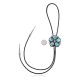 Handmade Certified Authentic Navajo .925 Sterling Silver Native American Natural Turquoise Bolo Tie 34200 Handmade Certified Authentic Navajo .925 Sterling Silver Native American Natural Turquoise Bolo Tie 34200
