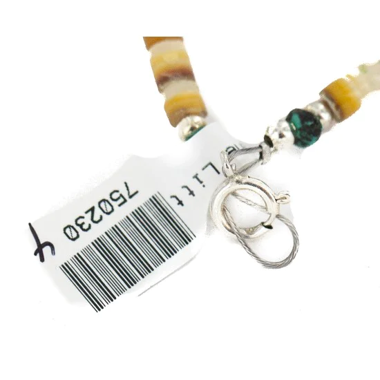 .925 Sterling Silver Certified Authentic Navajo Gaspeite Native American Necklace 750230-4 .925 Sterling Silver Certified Authentic Navajo Gaspeite Native American Necklace 750230-4