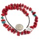 .925 Sterling Silver Certified Authentic Navajo Natural Turquoise Coral Native American Necklace 750232-4 .925 Sterling Silver Certified Authentic Navajo Natural Turquoise Coral Native American Necklace 750232-4